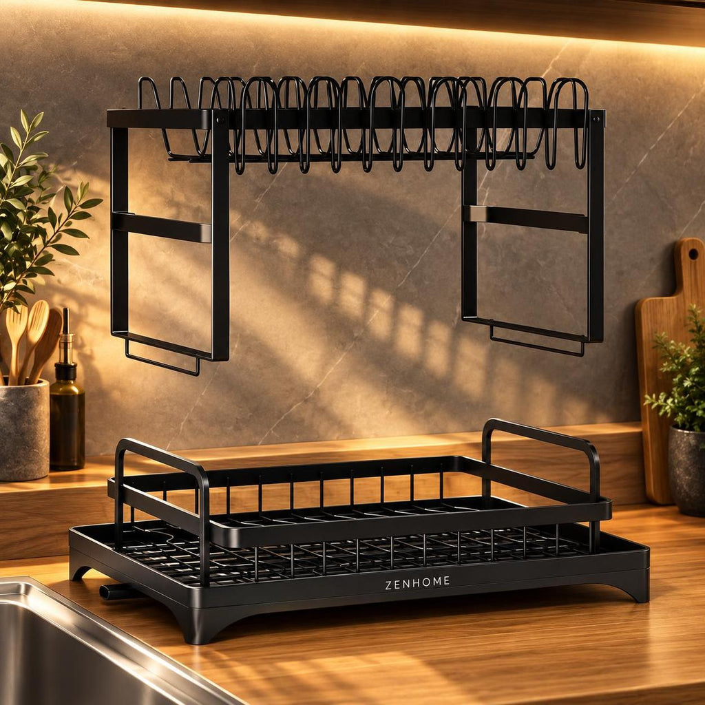 ZENHOME Dual-Tier Culinary Organizer (DISHRACK)